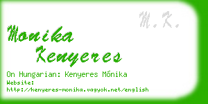 monika kenyeres business card